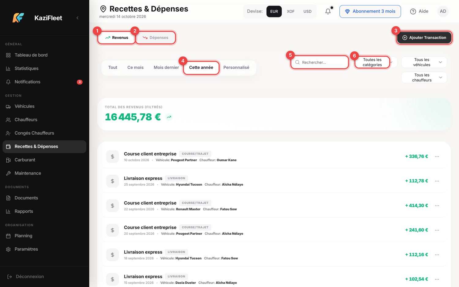 Recettes & Dépenses — ordinateur