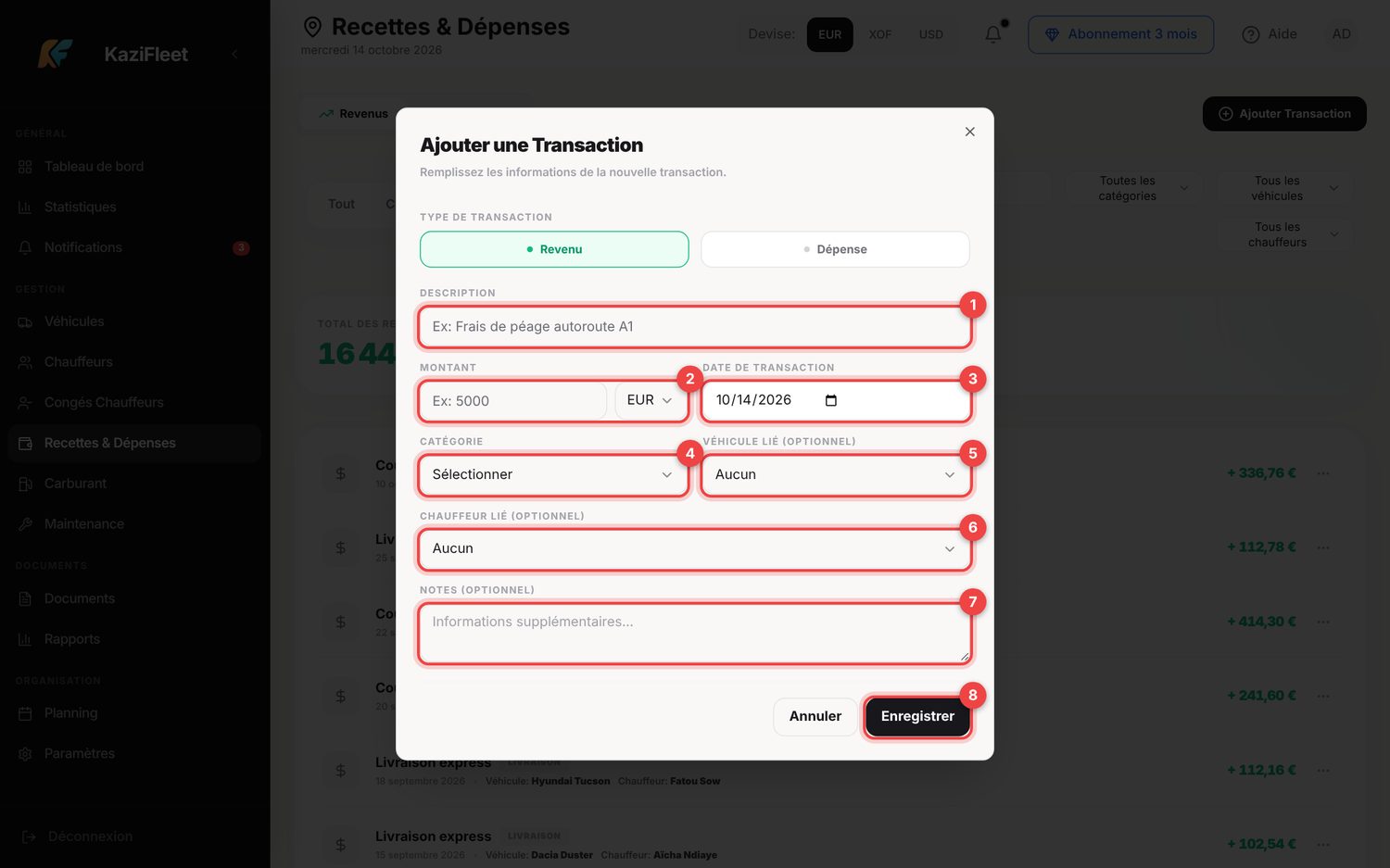 Recettes & Dépenses — ordinateur