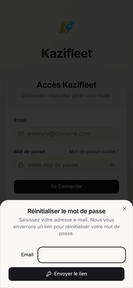Mot de passe oublié — téléphone