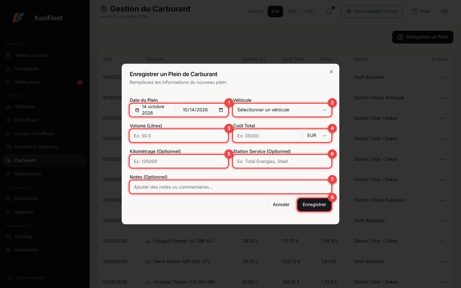 Carburant — ordinateur